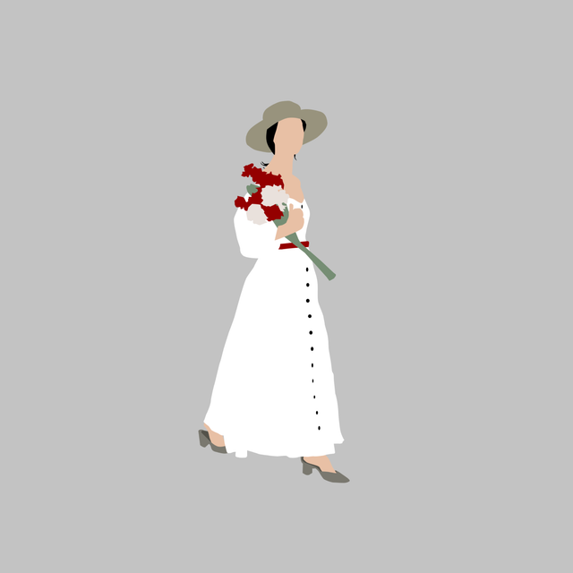 Belarus Women in White flowers