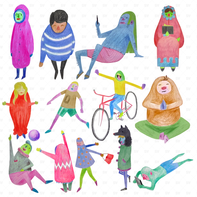 Ugly-Beautiful Characters Cutouts (13 PNGs)