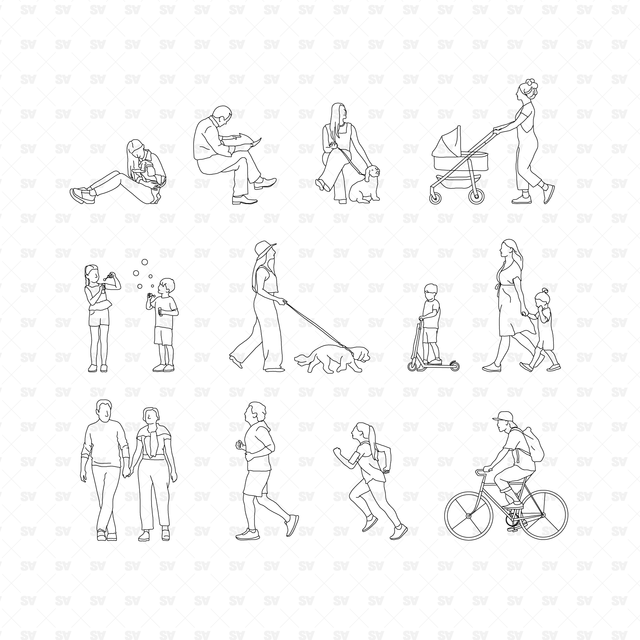 People at the Park cad