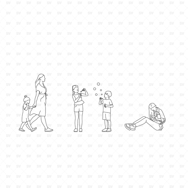 People at the Park cad