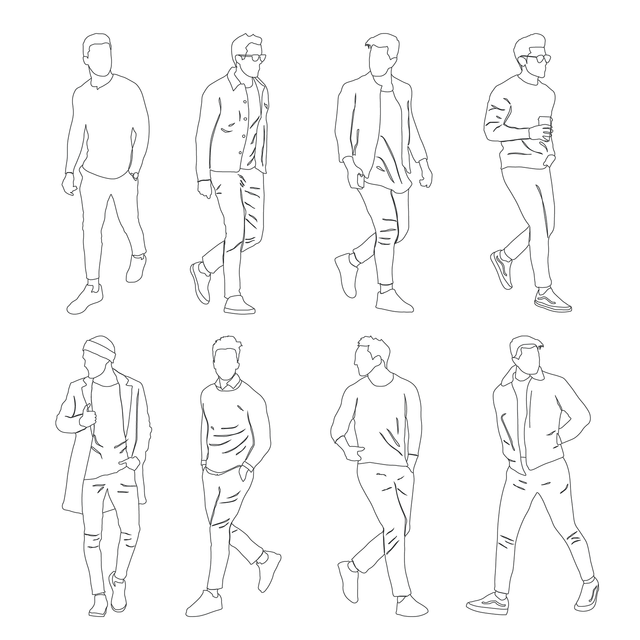 Human Scales vector men