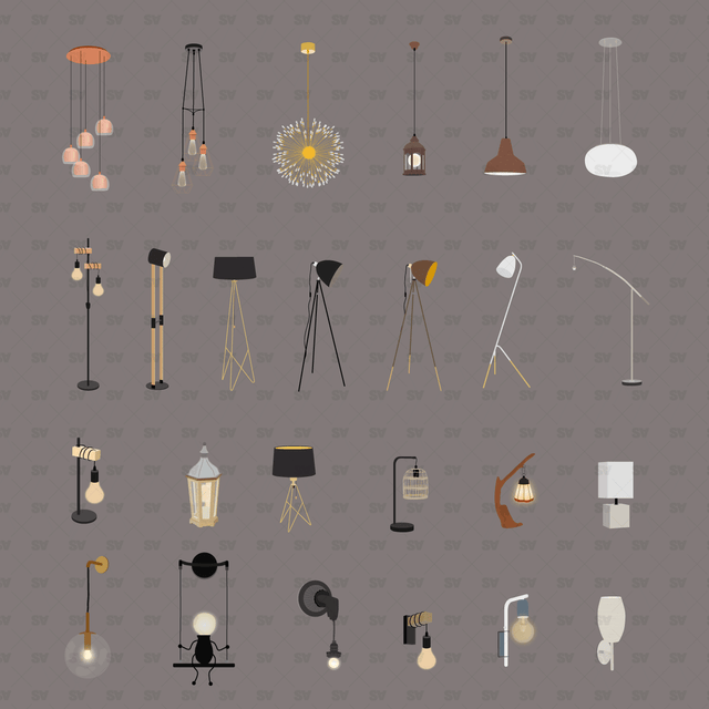 Vector Lamps (25 Figures)
