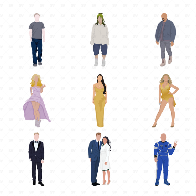 Vector Celebrities Set (10 Characters)
