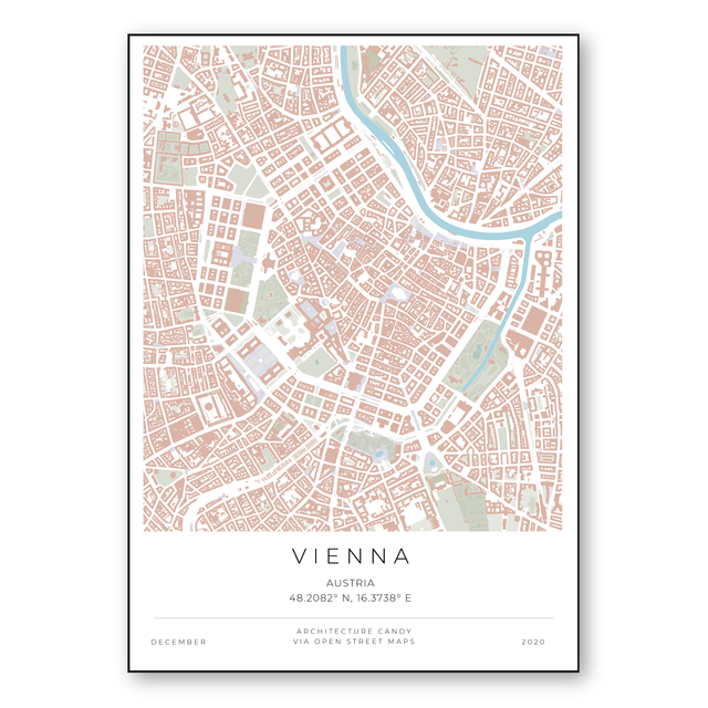 Vector map of Vienna, Austria download