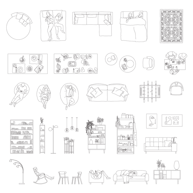 vector dwg furniture