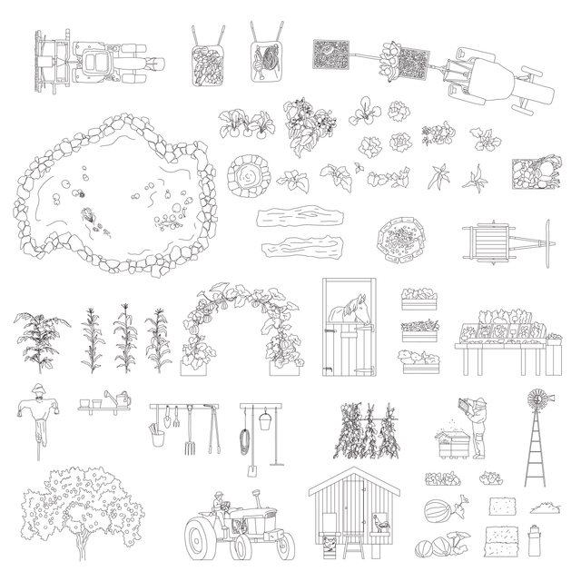 farm cad vector