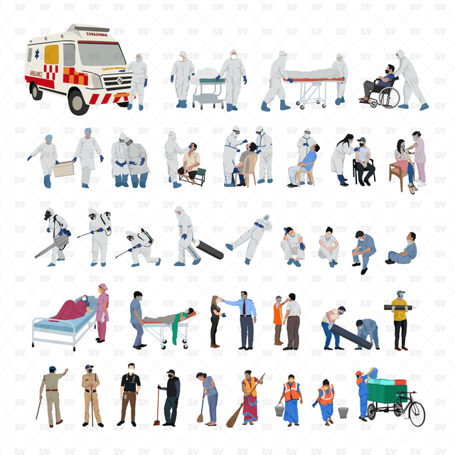 vector hospital people