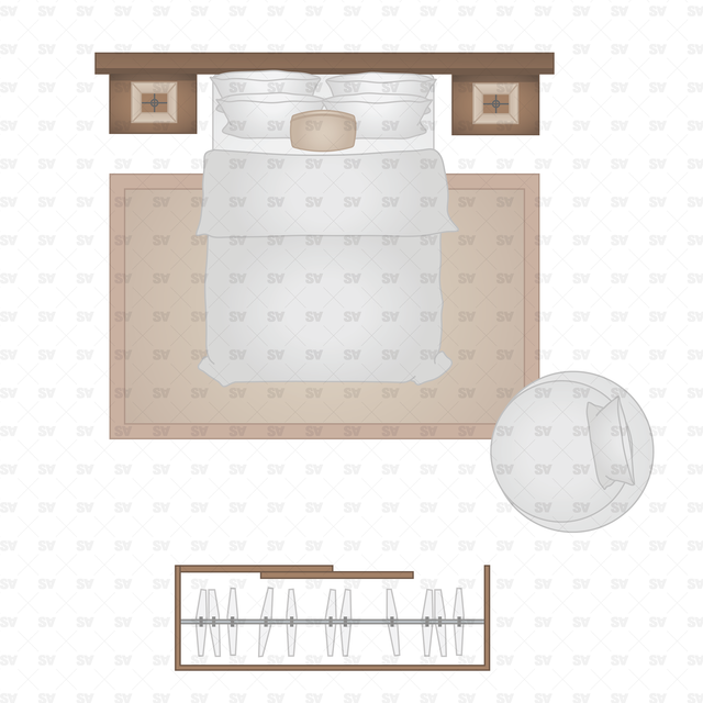 Vector Living Room Top View Furniture