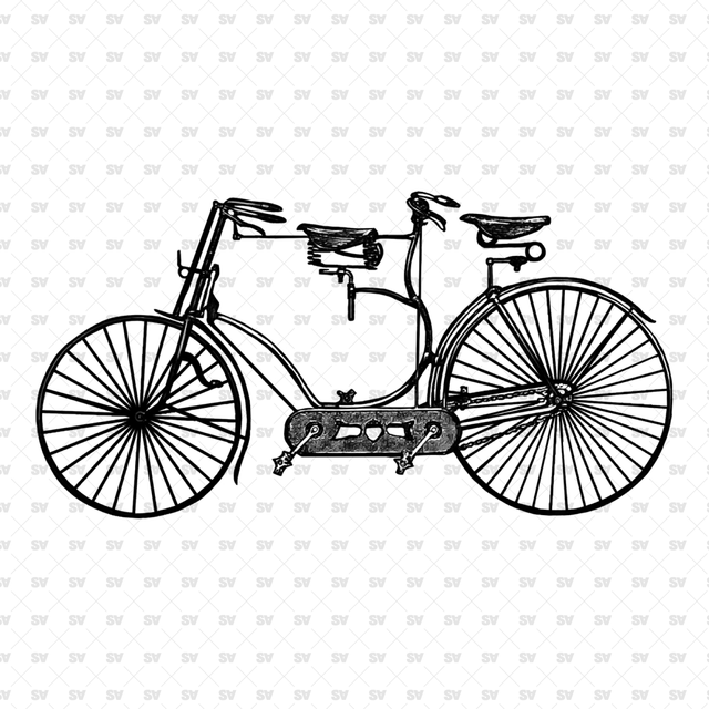 Cutout Vintage Bicycles (9 PNGs)