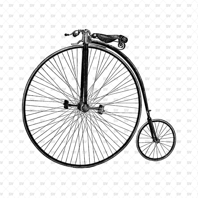 Cutout Vintage Bicycles (9 PNGs)