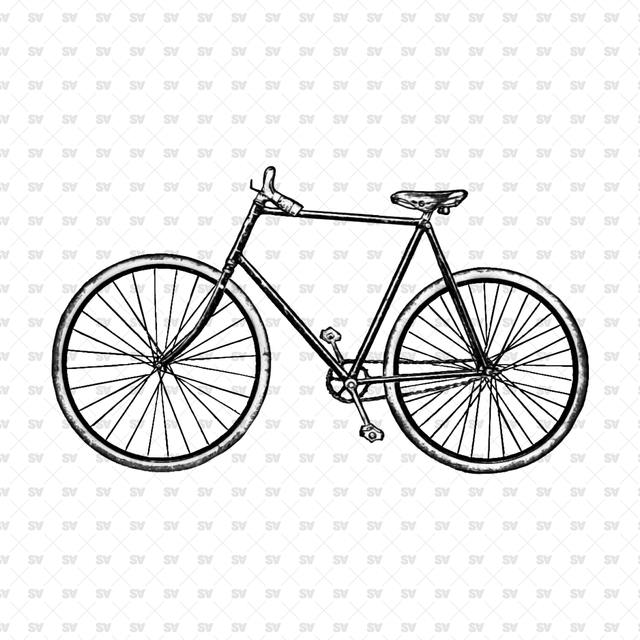 Cutout Vintage Bicycles (9 PNGs)