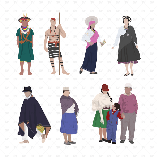 vector Ecuadorian people