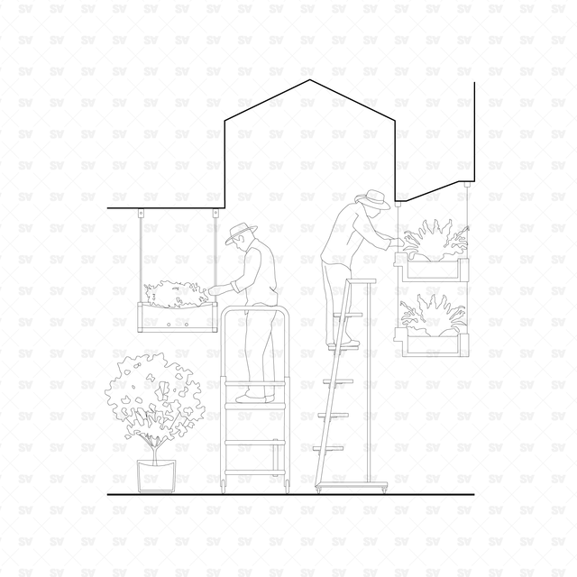 urban farming vector ai png