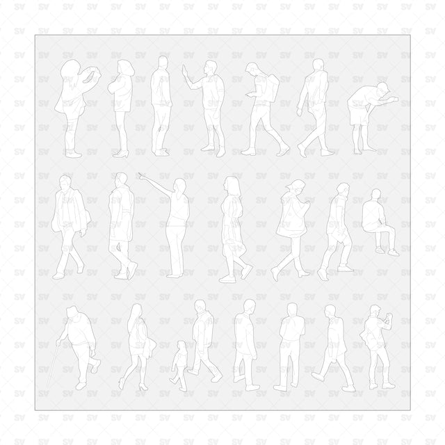 people silhouettes vector