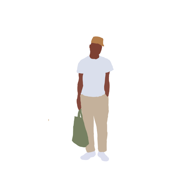 black illustrated guy png