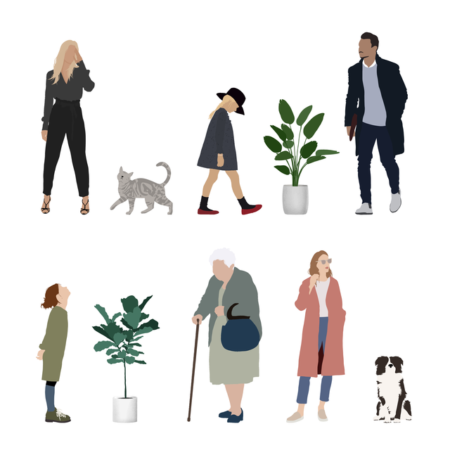 free vector people animals plants