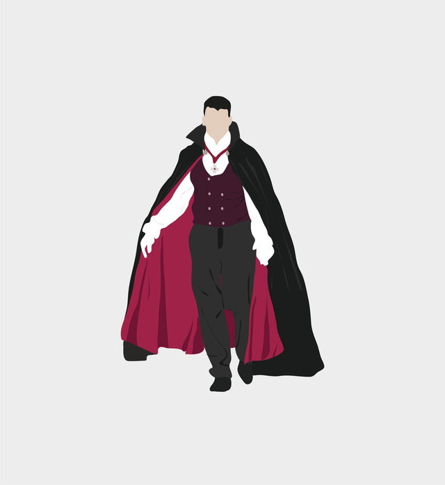 Halloween Dracula flat vector