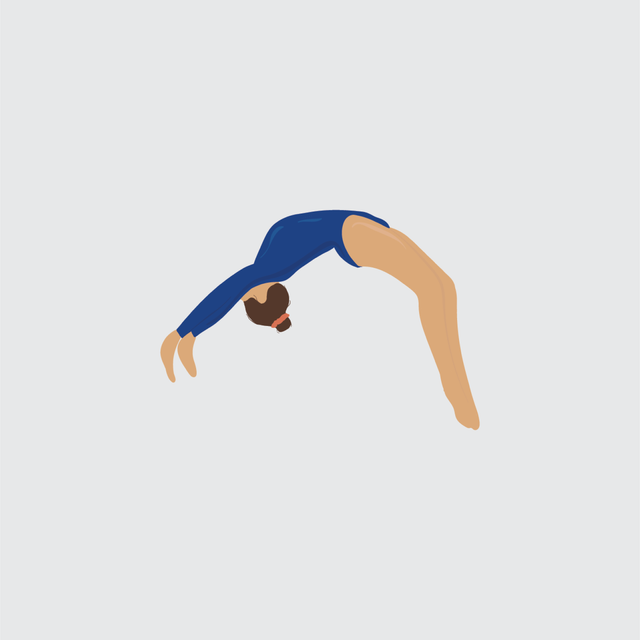 flat vector people illustration gymnastic