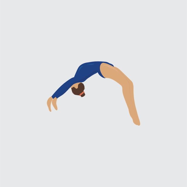 flat vector people illustration gymnastic 