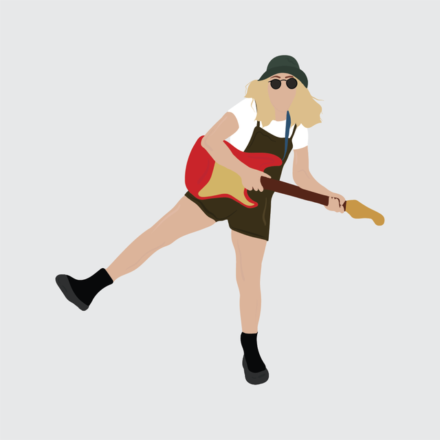 flat vector people illustration guitar