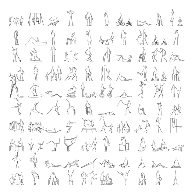 CAD Japanese SANAA People Doing Things Mega-Pack (100+ Items)