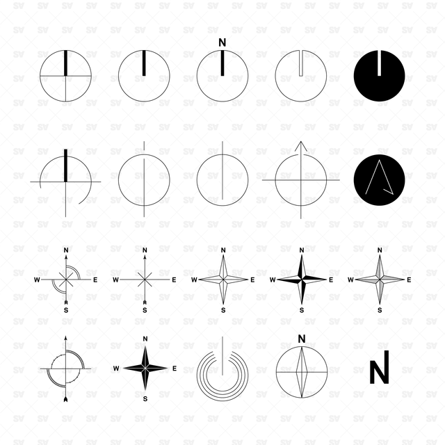 vector north symbols