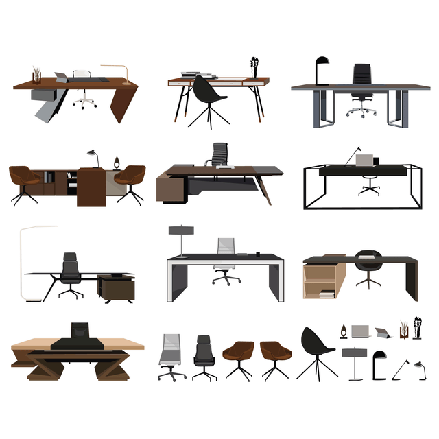 vector office furniture 