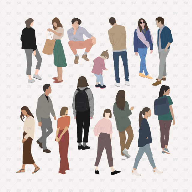 architecture vector people download