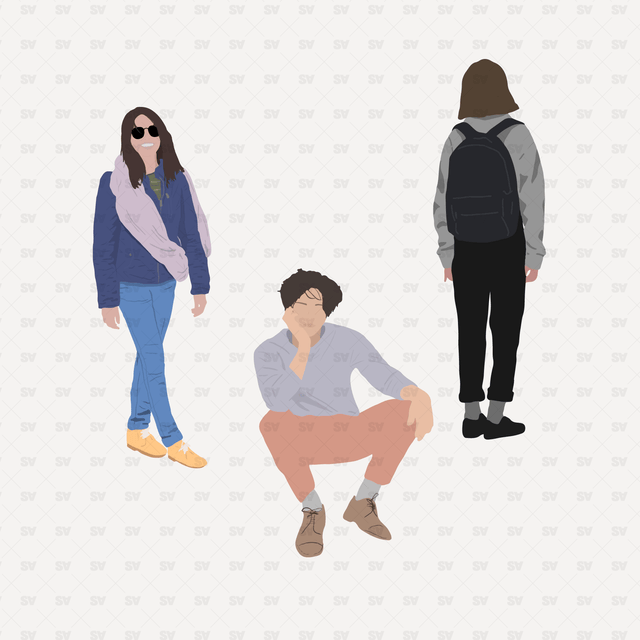 architecture vector people download