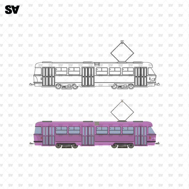 vector tram