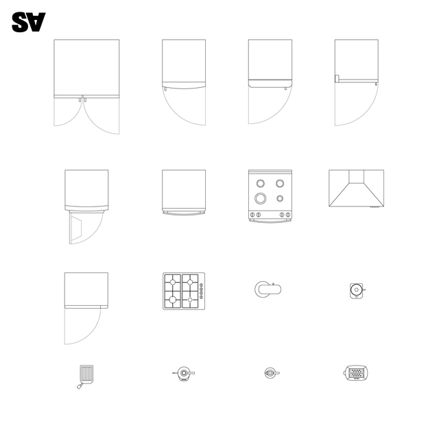 Kitchen appliances CAD