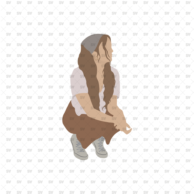 People Sitting vector