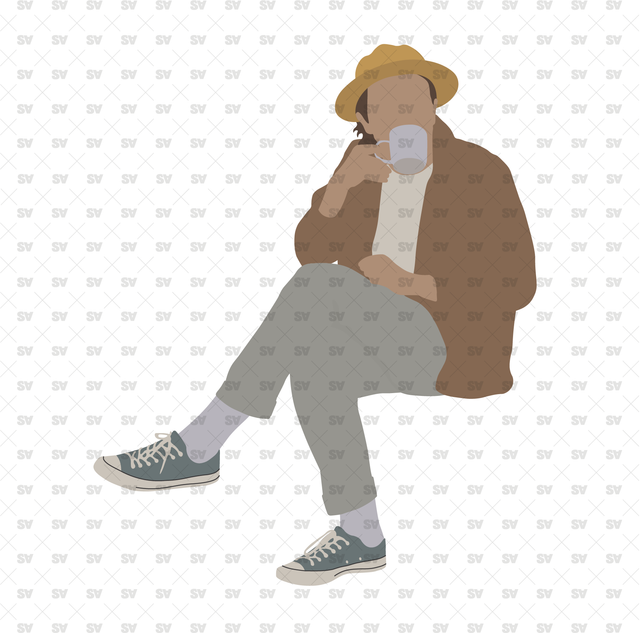 People Sitting vector