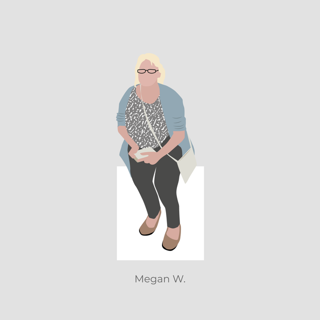 woman sitting illustration