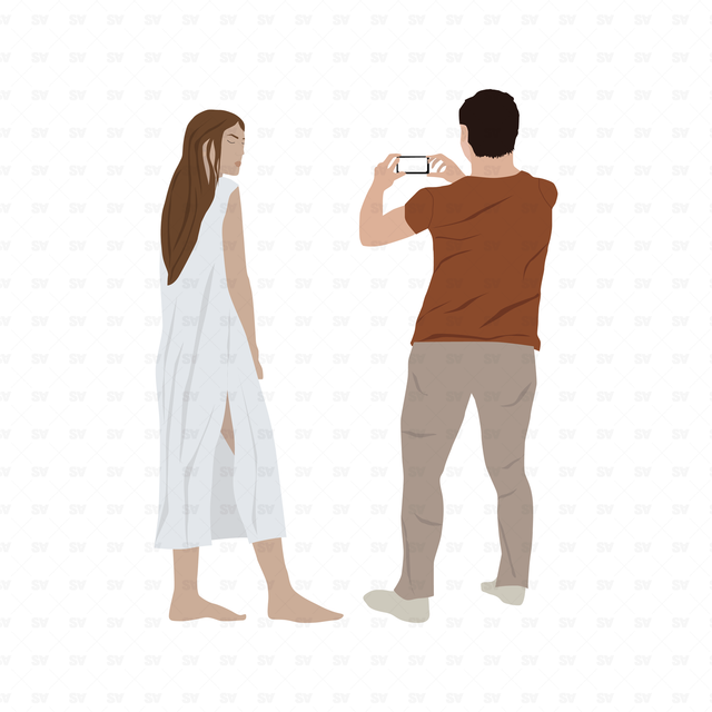 flat vector people couple