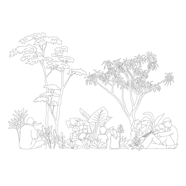 vector plants trees cad blocks