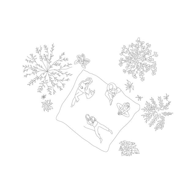vector plants trees cad blocks