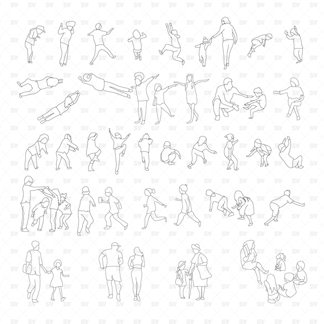 vector kids human scales