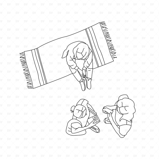 CAD & Vector People in the City (Top view)