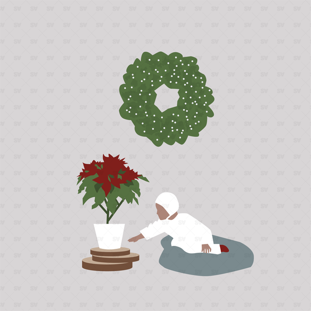 PNG & Vector Christmas Set (Side and front views)