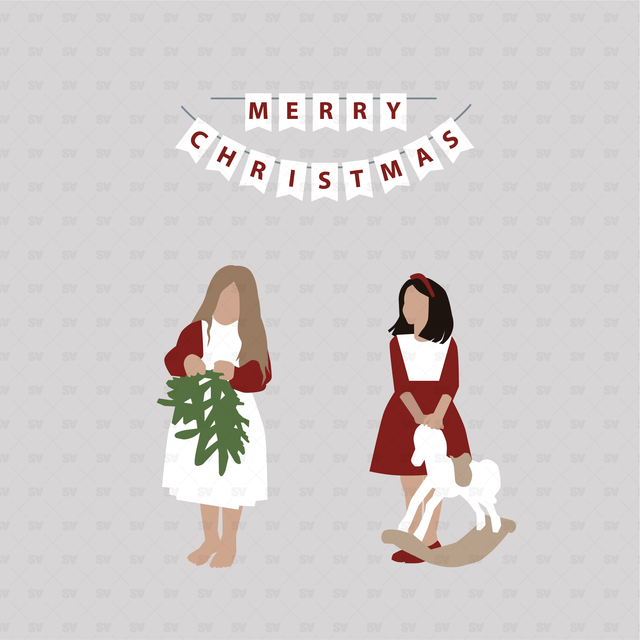 PNG & Vector Christmas Set (Side and front views)