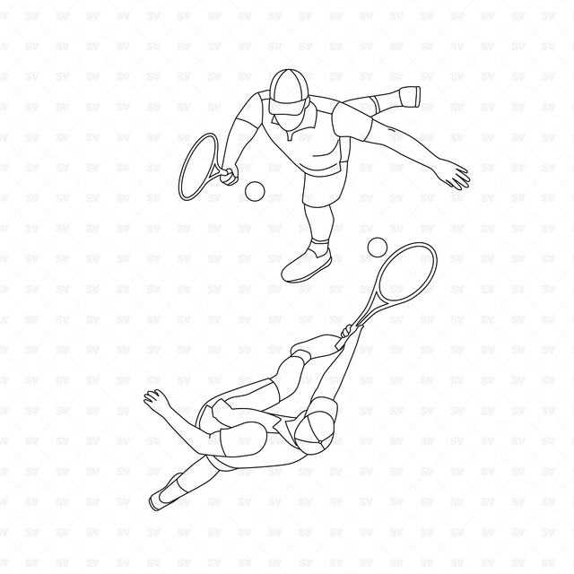 CAD & Vector People Doing Sports (Top view)