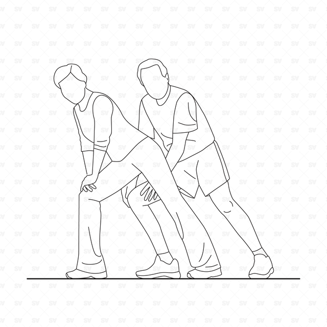 CAD and Vector Elderly People Set