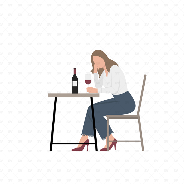 Vector, PNG People Eating in Front and Side View