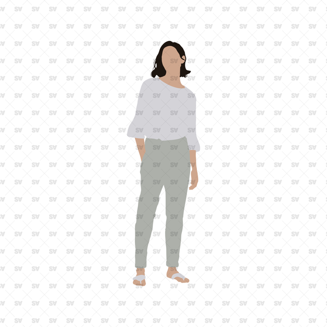flat vector woman