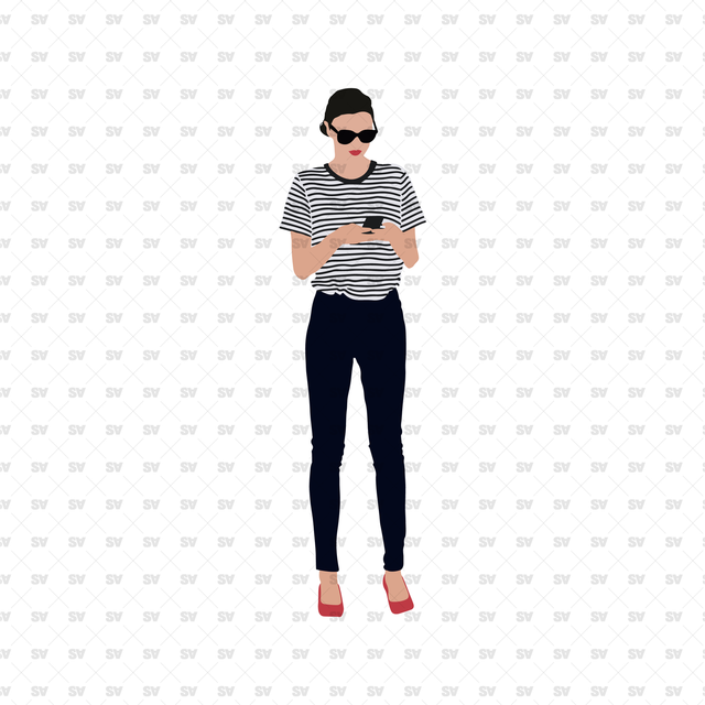 flat vector woman