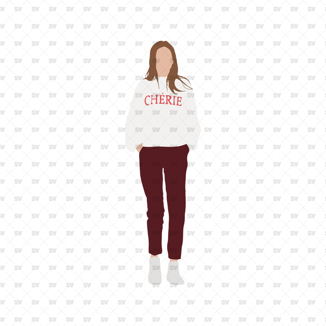 flat vector woman pajamas