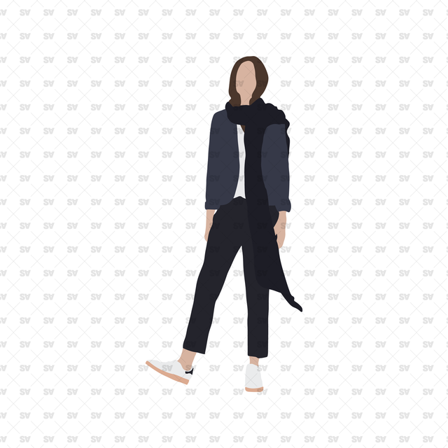 flat vector woman