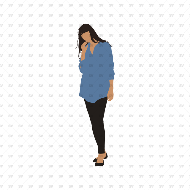 flat vector woman