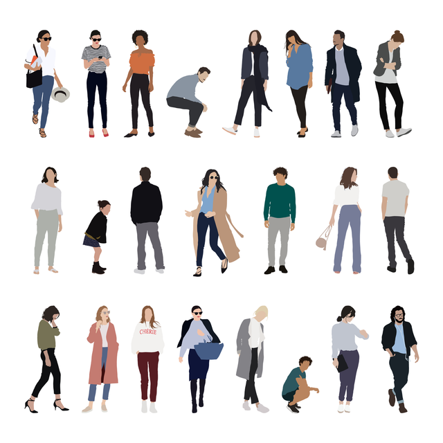 flat vector people